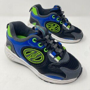 Heelys Flow Runner Skate Sneakers Size YOUTH 13C - Blue Green Black Kids Boys